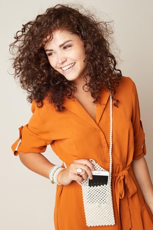 Sac Happy Pearls With Button Blanc cassé Plastique h5 Image2